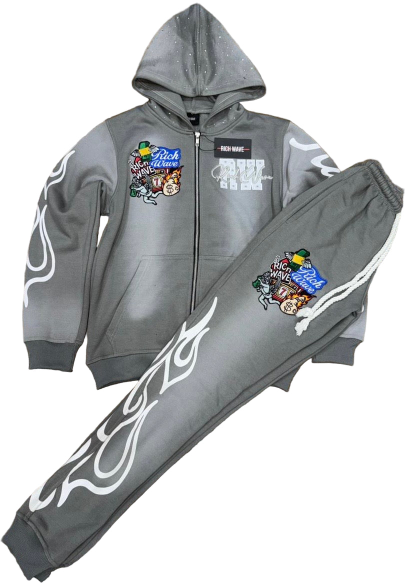 Rich Wave Sweatsuit Sets 4 Color Ways (Early Release Right Now)