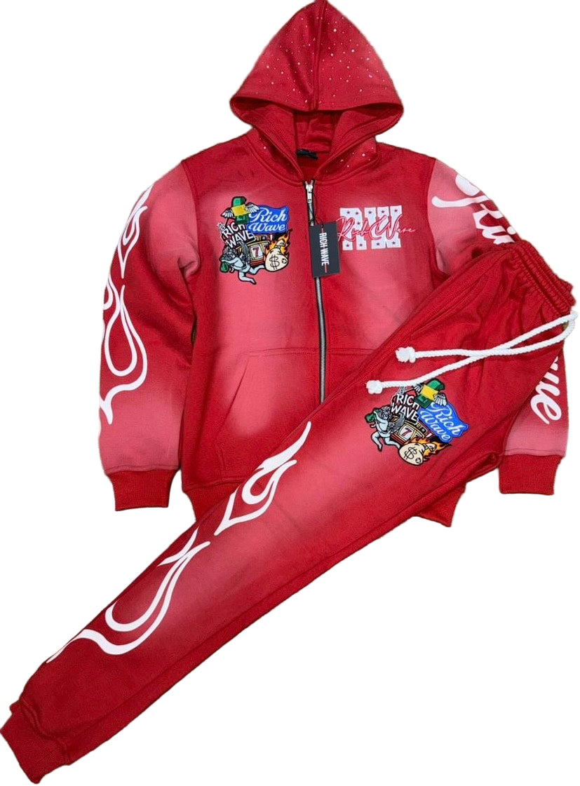 Rich Wave Sweatsuit Sets 4 Color Ways (Early Release Right Now)