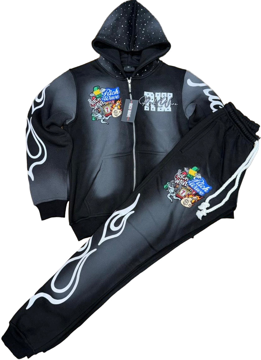 Rich Wave Sweatsuit Sets 4 Color Ways (Early Release Right Now)