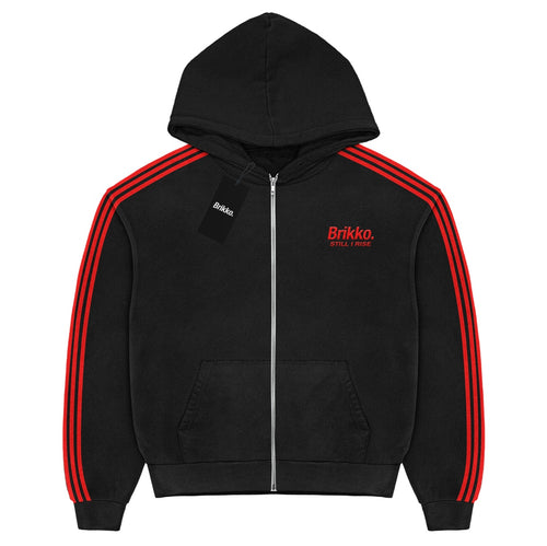 Black Oversized Zip Up Hoodie